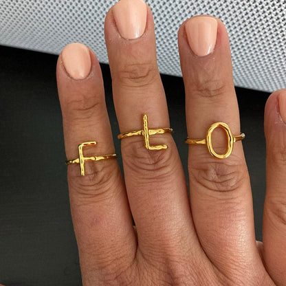 Initial A-Z Letters Rings For Women