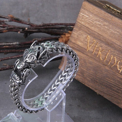 Ouroboros vintage punk bracelet for men