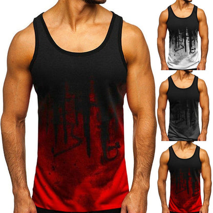 Men's Camouflage Gradient Tank Top