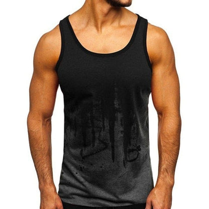 Men's Camouflage Gradient Tank Top