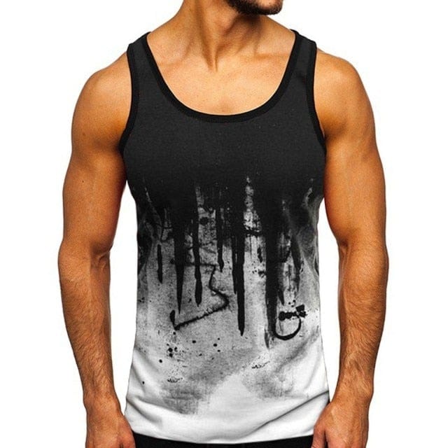 Men's Camouflage Gradient Tank Top