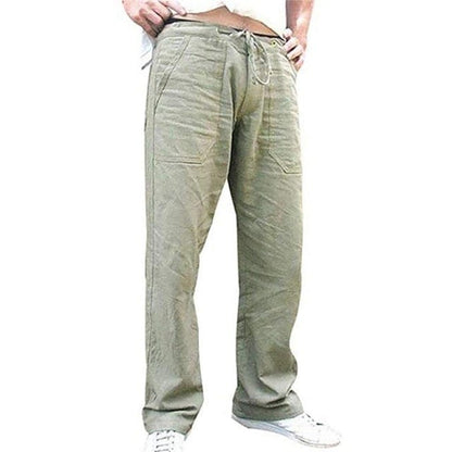 Mens Nature Cotton Linen Trouser