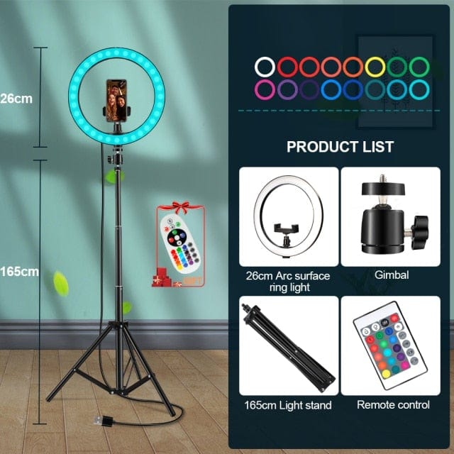 10inch/26cm Colorful LED  Ring Lamp