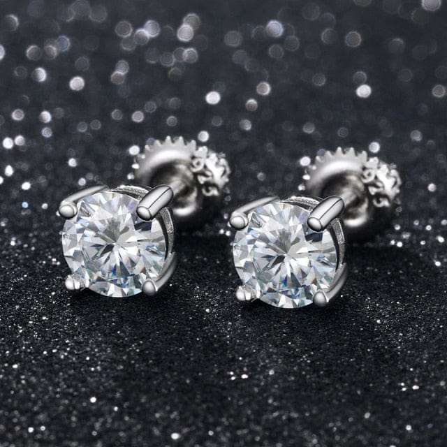 Real 0.1-1 Carat D Color Moissanite Earrings