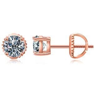 Real 0.1-1 Carat D Color Moissanite Earrings