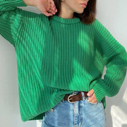 Women Knitted Long Sleeve Sweater