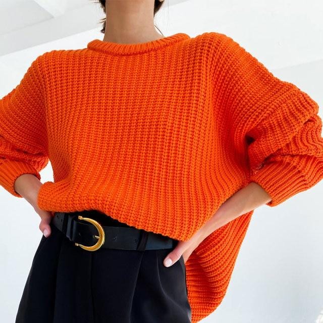 Women Knitted Long Sleeve Sweater