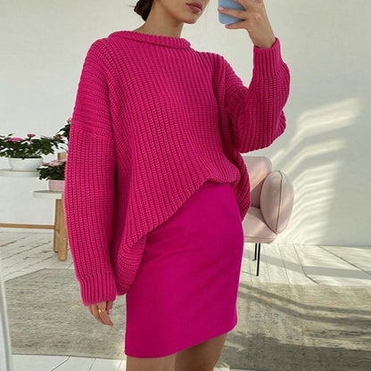 Women Knitted Long Sleeve Sweater