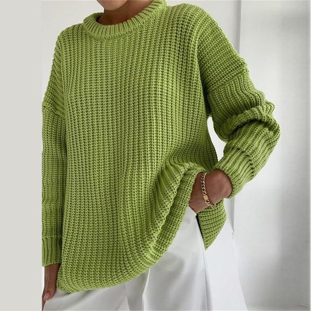 Women Knitted Long Sleeve Sweater