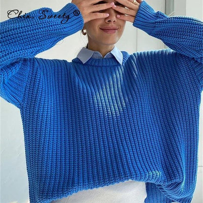 Women Knitted Long Sleeve Sweater