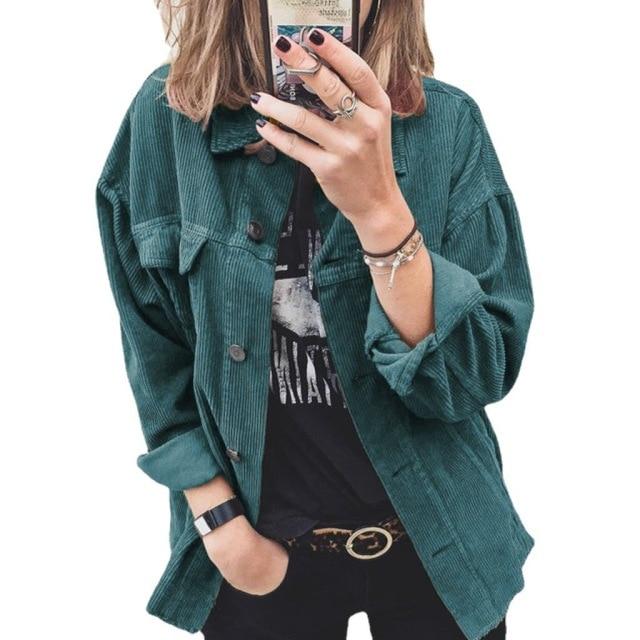 Women Long Sleeve Turn-Down Collar Shirt