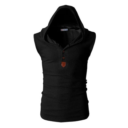 Men's Bodybuilding Hooded Tank Top