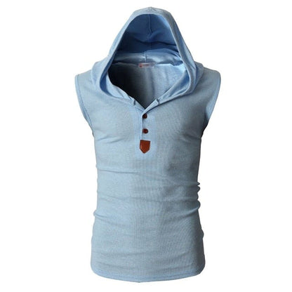 Men's Bodybuilding Hooded Tank Top