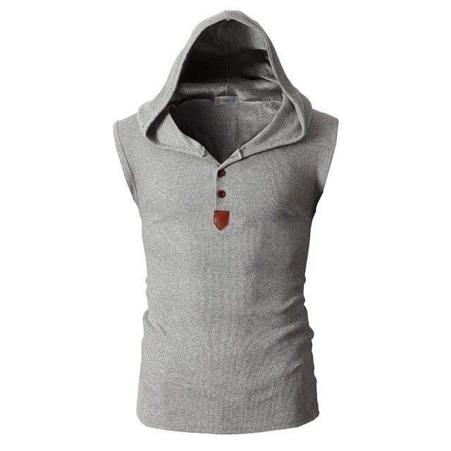 Men's Bodybuilding Hooded Tank Top