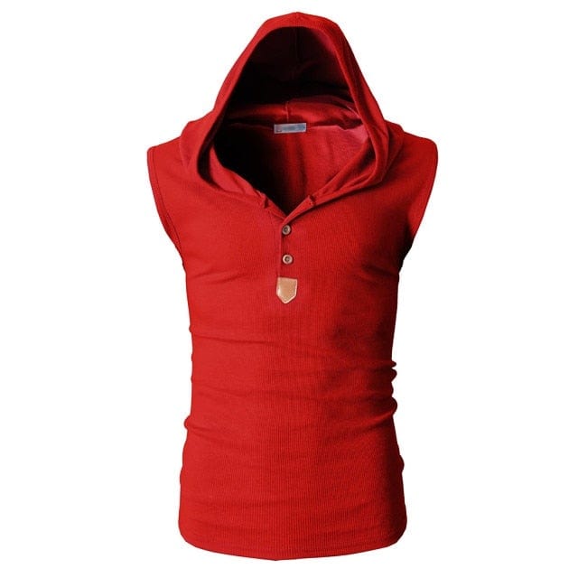 Men's Bodybuilding Hooded Tank Top