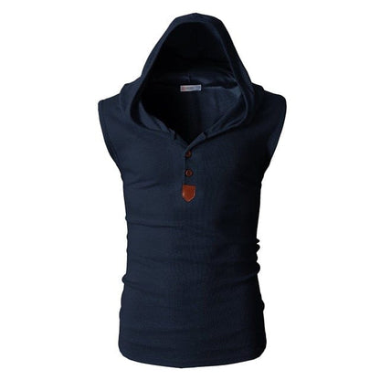 Men's Bodybuilding Hooded Tank Top