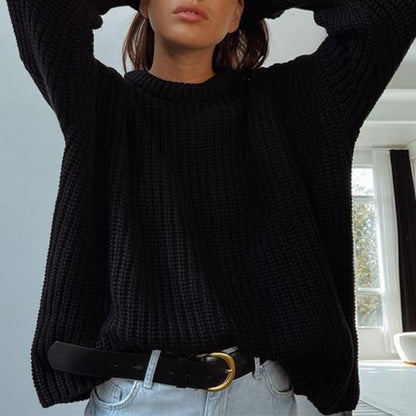 Women Knitted Long Sleeve Sweater