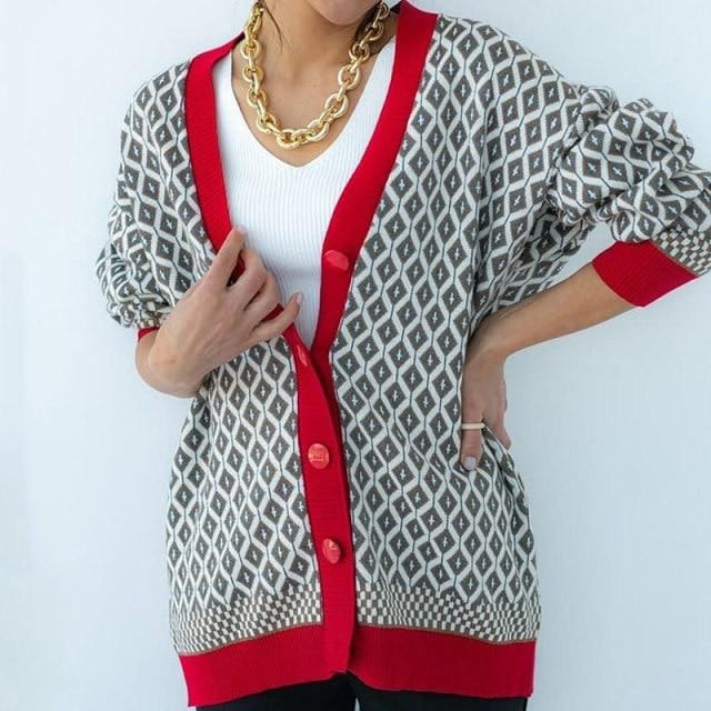 Women Knitted Sweater Cardigan