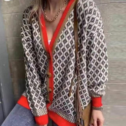 Women Knitted Sweater Cardigan