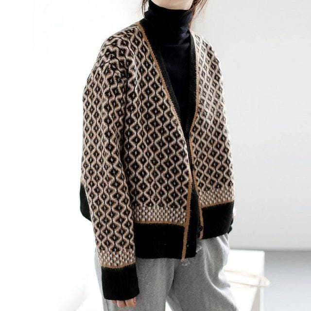 Women Knitted Sweater Cardigan