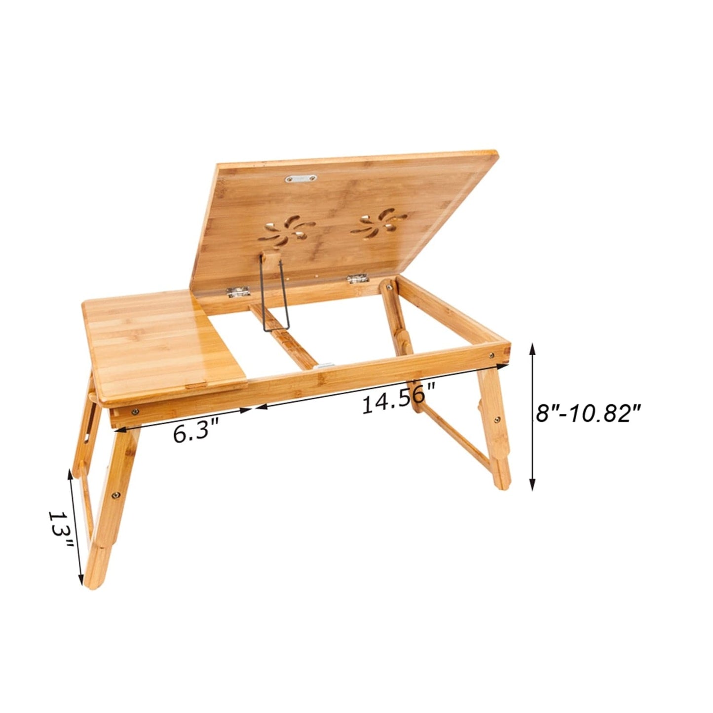 53cm Adjustable Bamboo Computer Desk