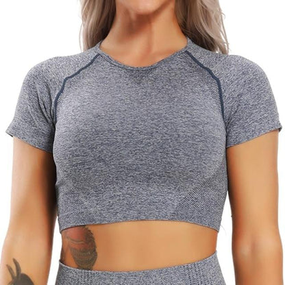 Seamless Yoga Crop Top Long Sleeve