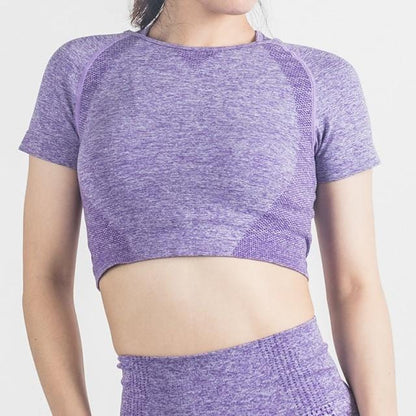 Seamless Yoga Crop Top Long Sleeve