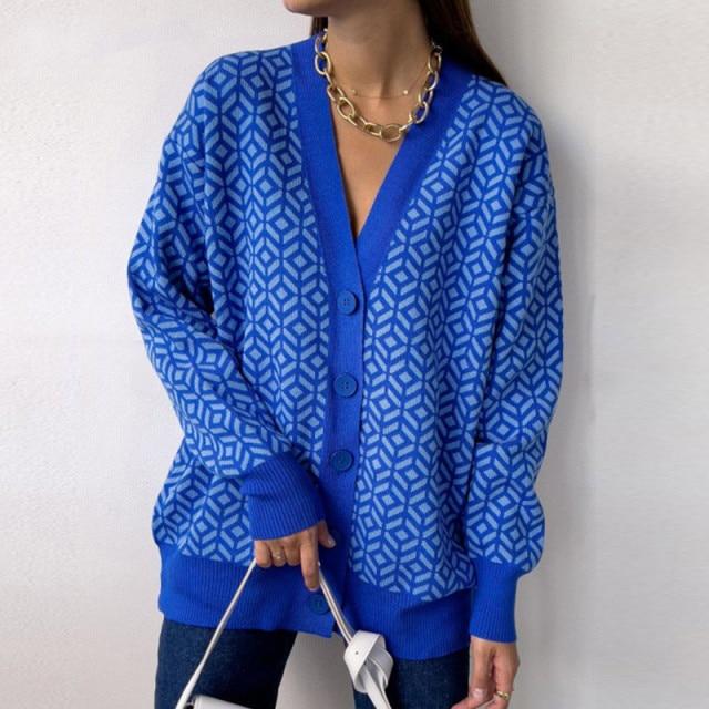 Women Knitted Sweater Cardigan