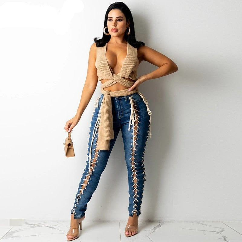 Women Pencil Denim Pants