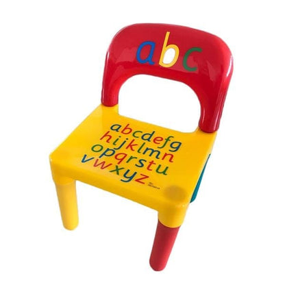 Children Letter Table Chair Set Yellow & Red