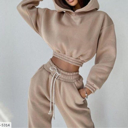 Women Basic Hoodie Tracksuit