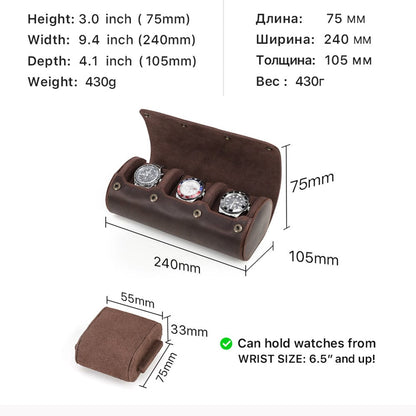 Luxury Watch Roll Box 3 Slots