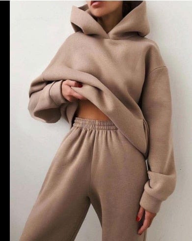 Women Basic Hoodie Tracksuit