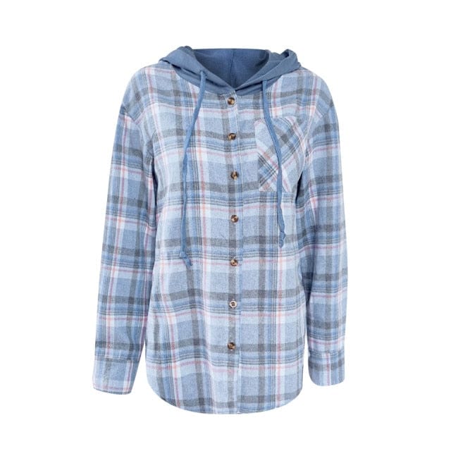 Women Casual Plaid Sweatshirt