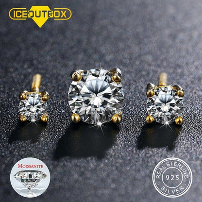 Real 0.1-1 Carat D Color Moissanite Earrings