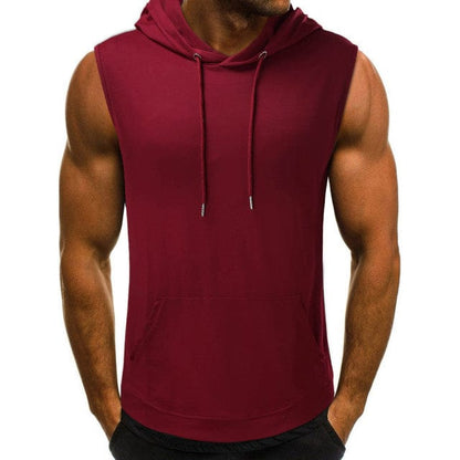 Men's Sleeveless Hoodie Tank Top