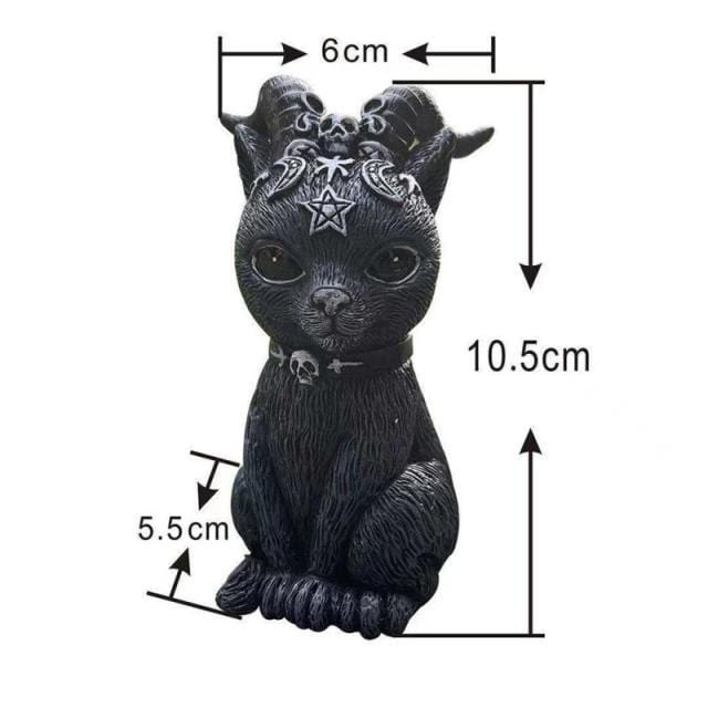 Halloween Magic Cat Kitty Sculpture Lawn Gnome