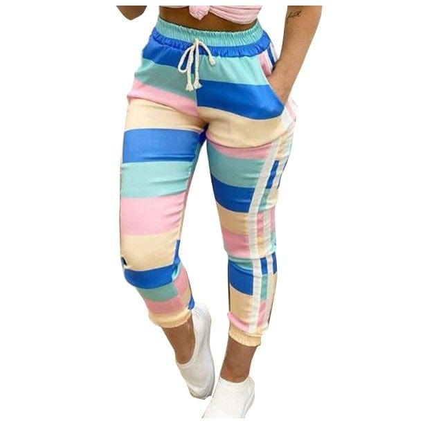 Women Elastic Waist Loose Pants