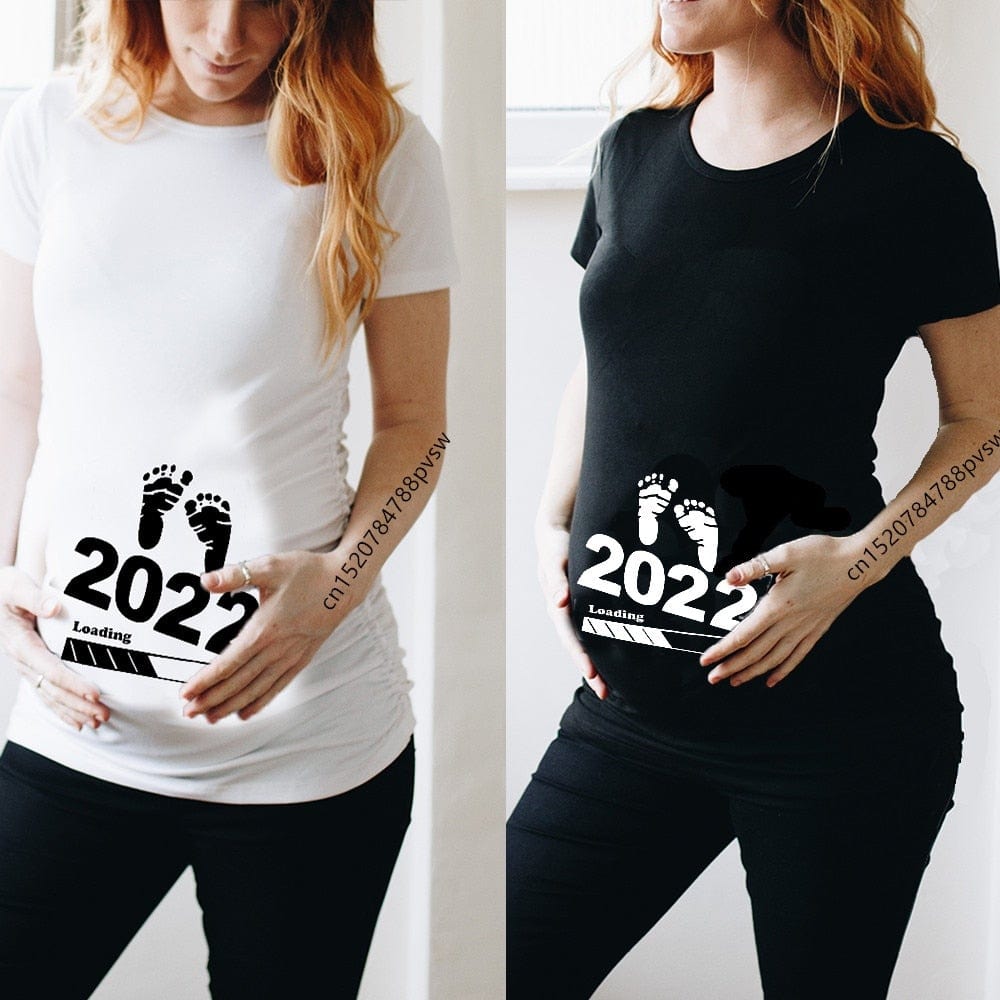 Women Printed Pregnant T Shirt