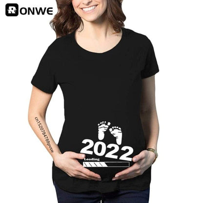 Women Printed Pregnant T Shirt