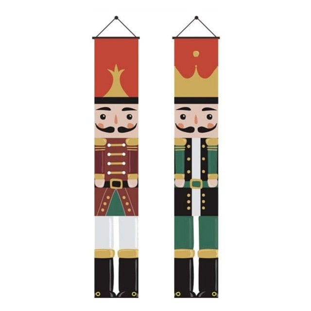 Nutcracker Couplet Christmas Door