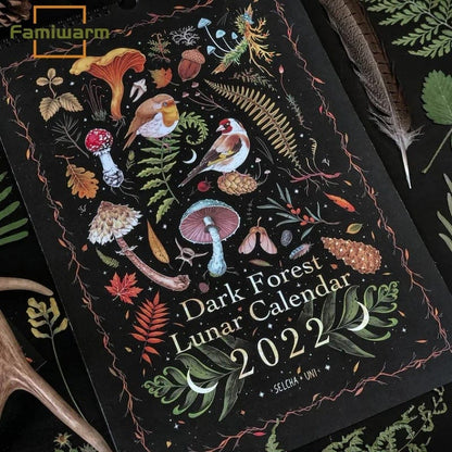 Creative Dark Forest Lunar Calendar