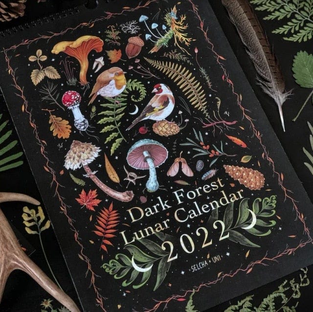 Creative Dark Forest Lunar Calendar