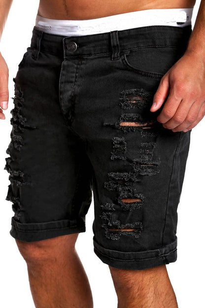 Mens Denim Skinny Jeans Shorts