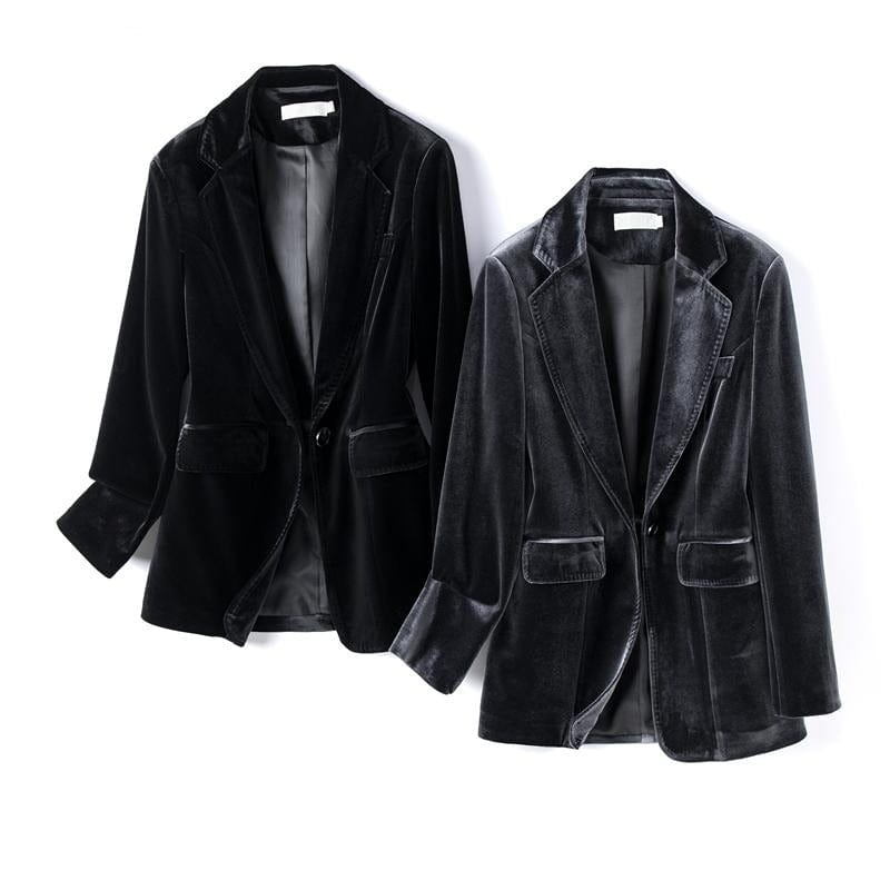 One Button Blazer Jacket For Women