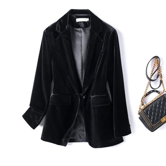 One Button Blazer Jacket For Women