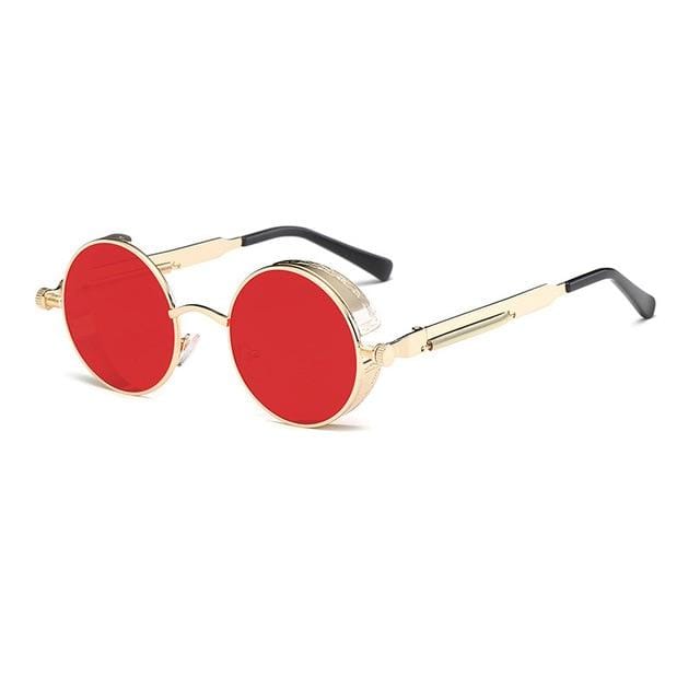 Metal Round Steampunk Sunglasses