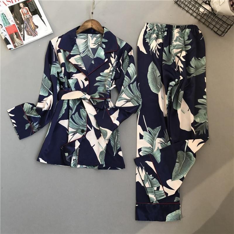 Spring Printing Pattern Women's Pajama Set