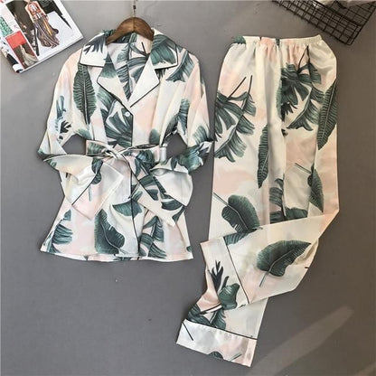 Spring Printing Pattern Women's Pajama Set