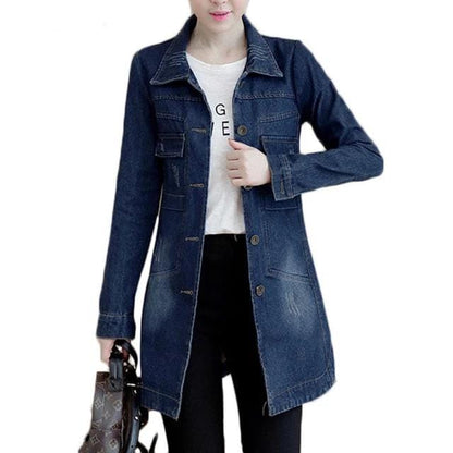 Women Long Denim Jacket